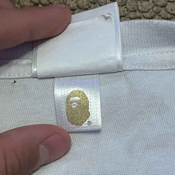Bape White and Yellow Graphic Tee - Picture 4 of 6